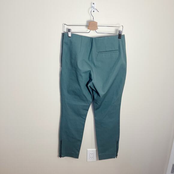NWT COS Women's Ankle Zips Slim Fit Trousers Size 12 Green - Picture 7 of 9